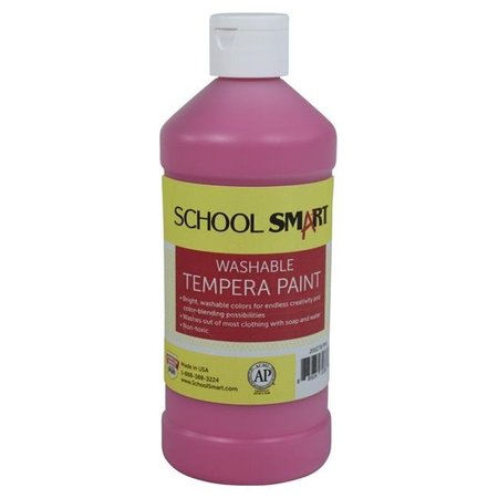 SCHOOL SMART School Smart 2002736 1 Pint Washable Tempera Paint; Pink 2002736